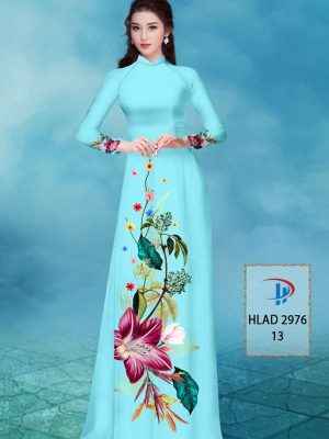 Vải Áo Dài Hoa In 3D AD HLAD2976 45